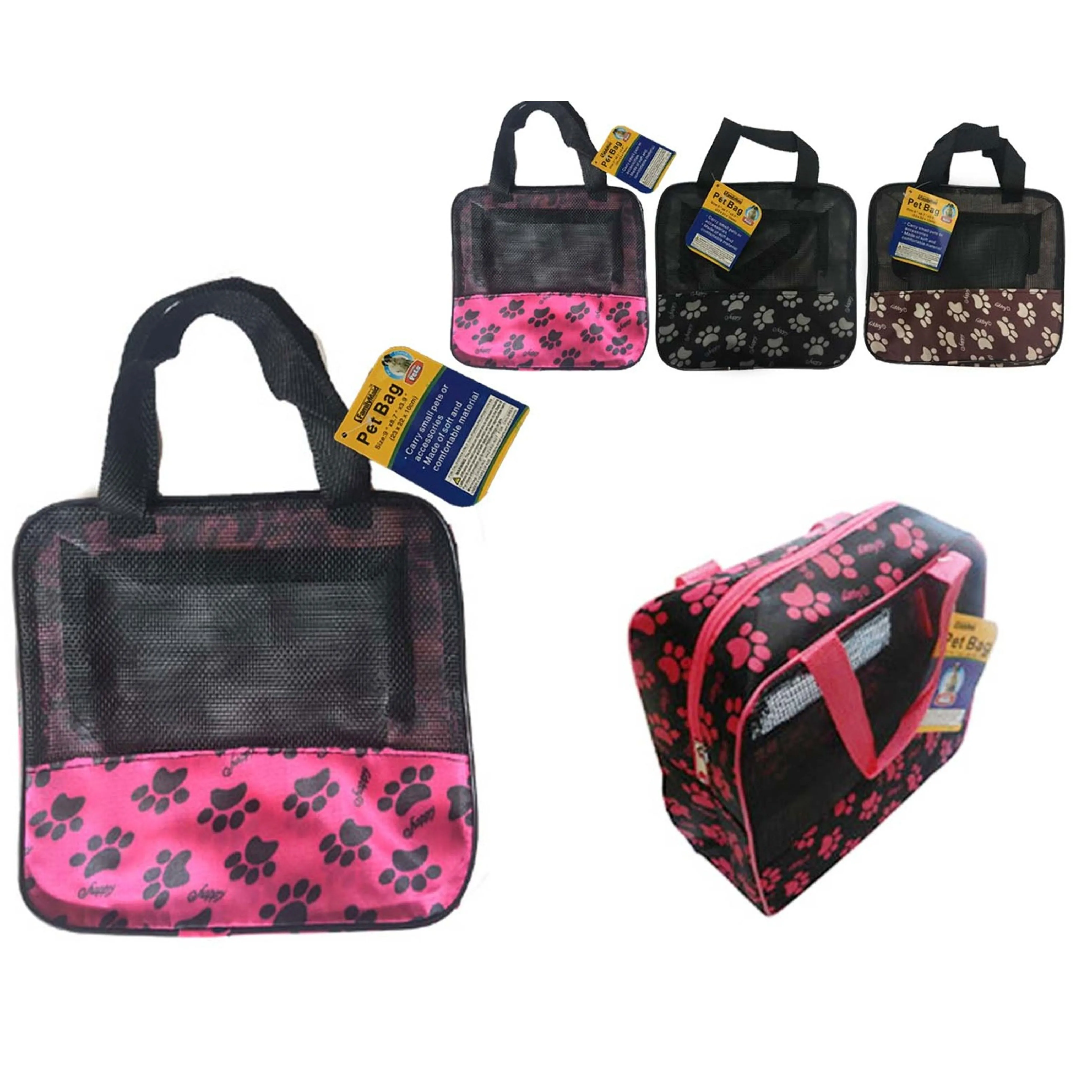 1 Small Pet Carrier Soft Mesh Sided Cat Puppy Dog Comfortable Travel Tote Bag