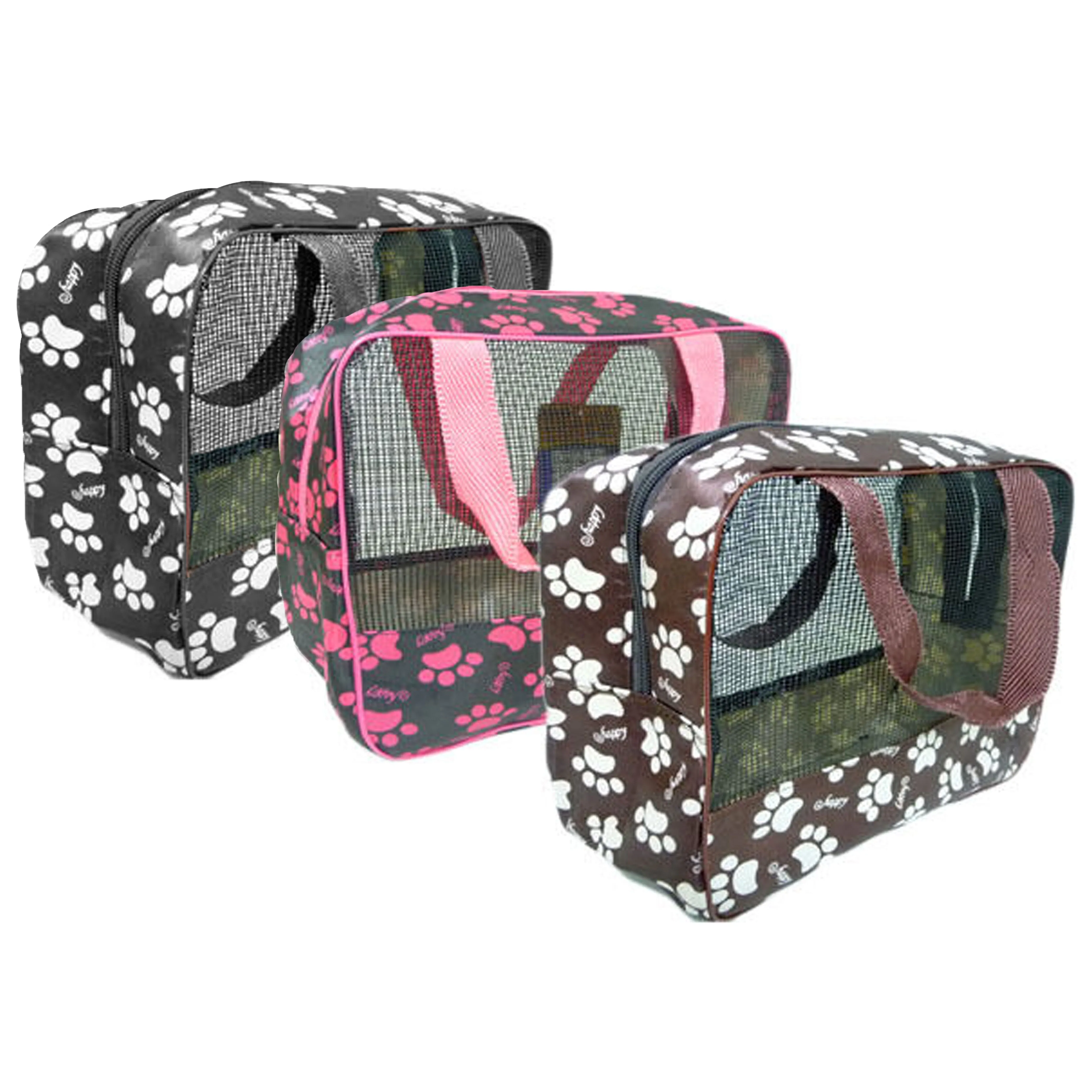 1 Small Pet Carrier Soft Mesh Sided Cat Puppy Dog Comfortable Travel Tote Bag