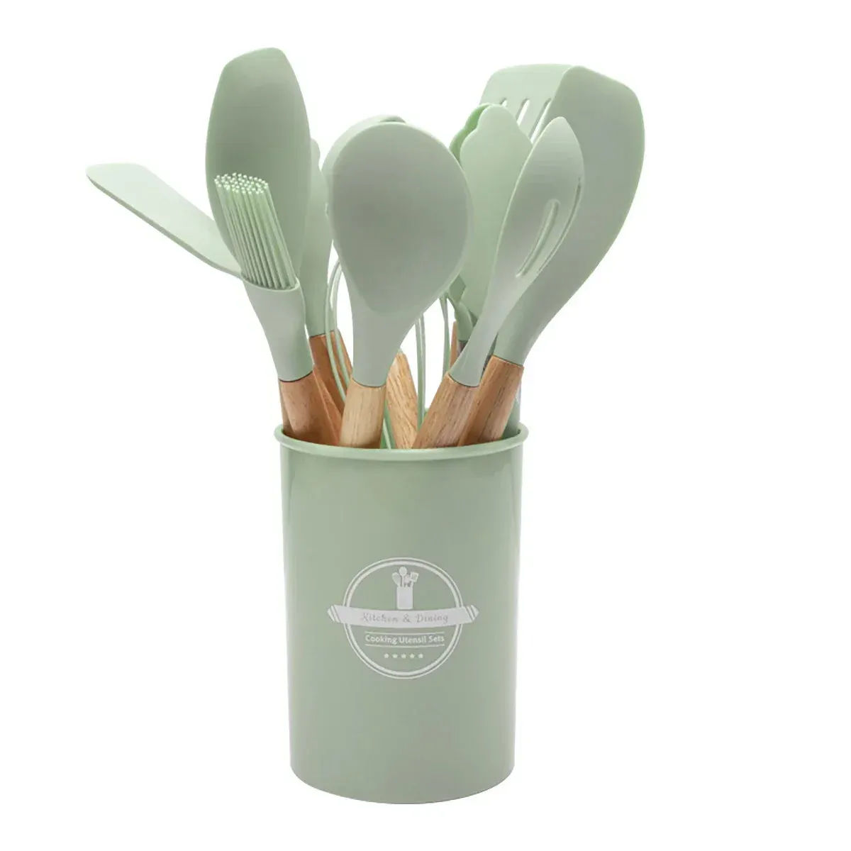12 Piece Non Stick Silicone Utensil Set For Cooking Heat Resistant Kitchen Tools