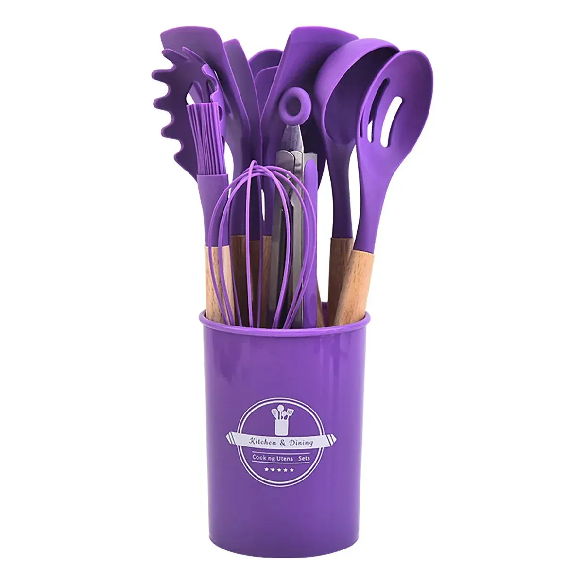 12 Piece Non Stick Silicone Utensil Set For Cooking Heat Resistant Kitchen Tools