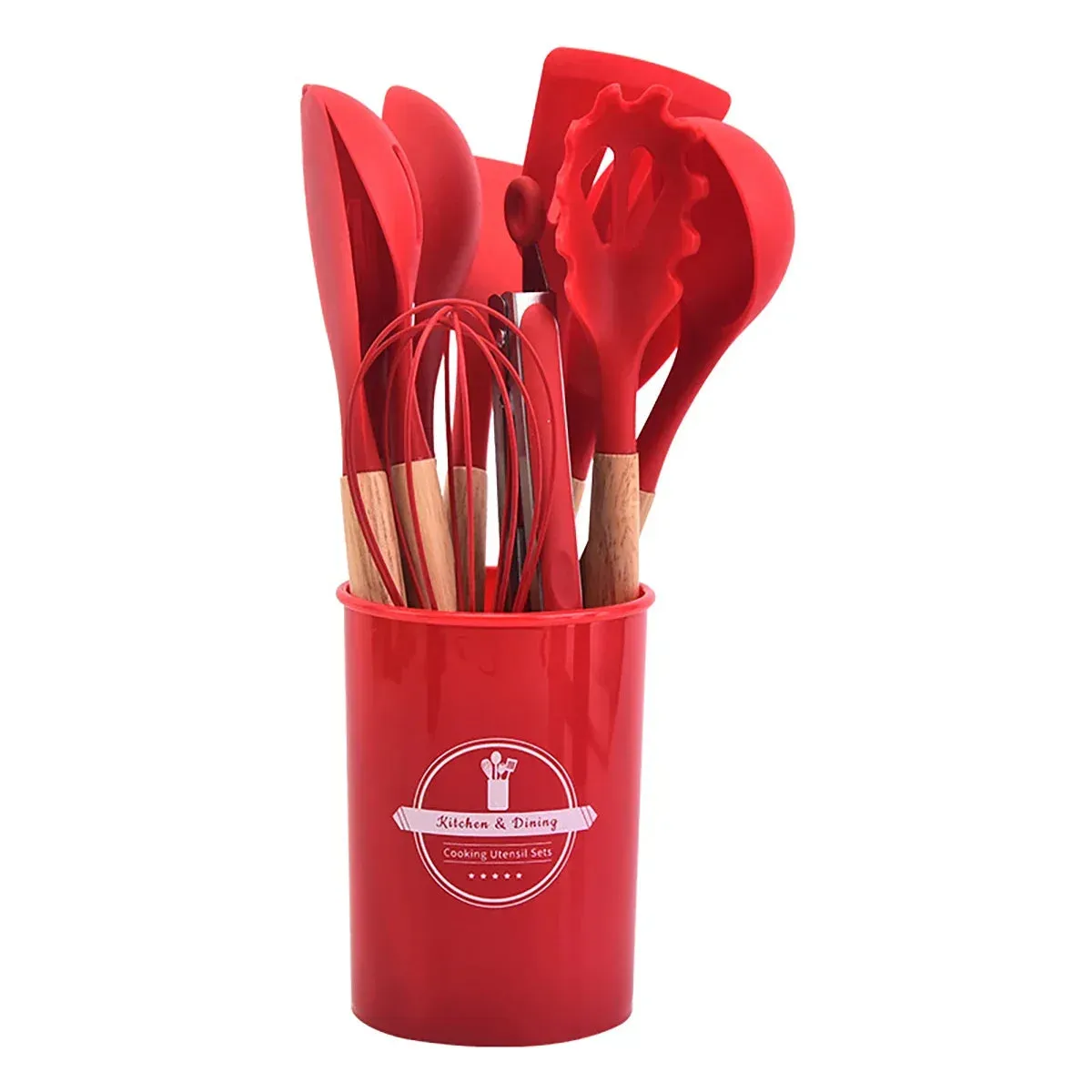 12 Piece Non Stick Silicone Utensil Set For Cooking Heat Resistant Kitchen Tools