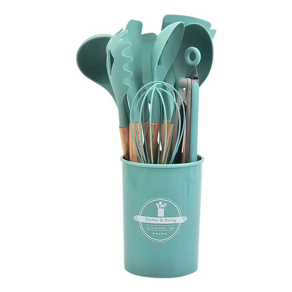 12 Piece Non Stick Silicone Utensil Set For Cooking Heat Resistant Kitchen Tools