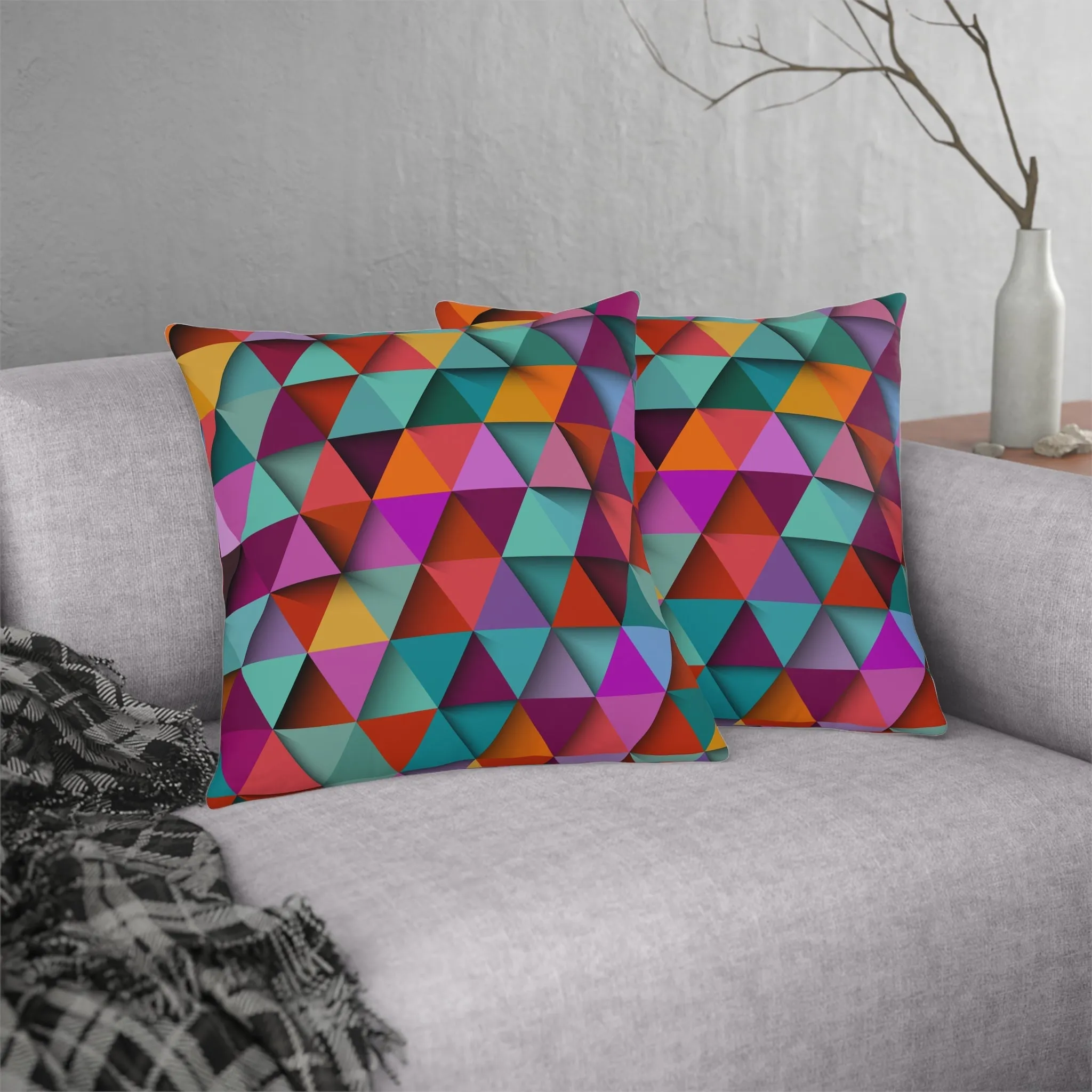 3D Triangles design Waterproof Pillows