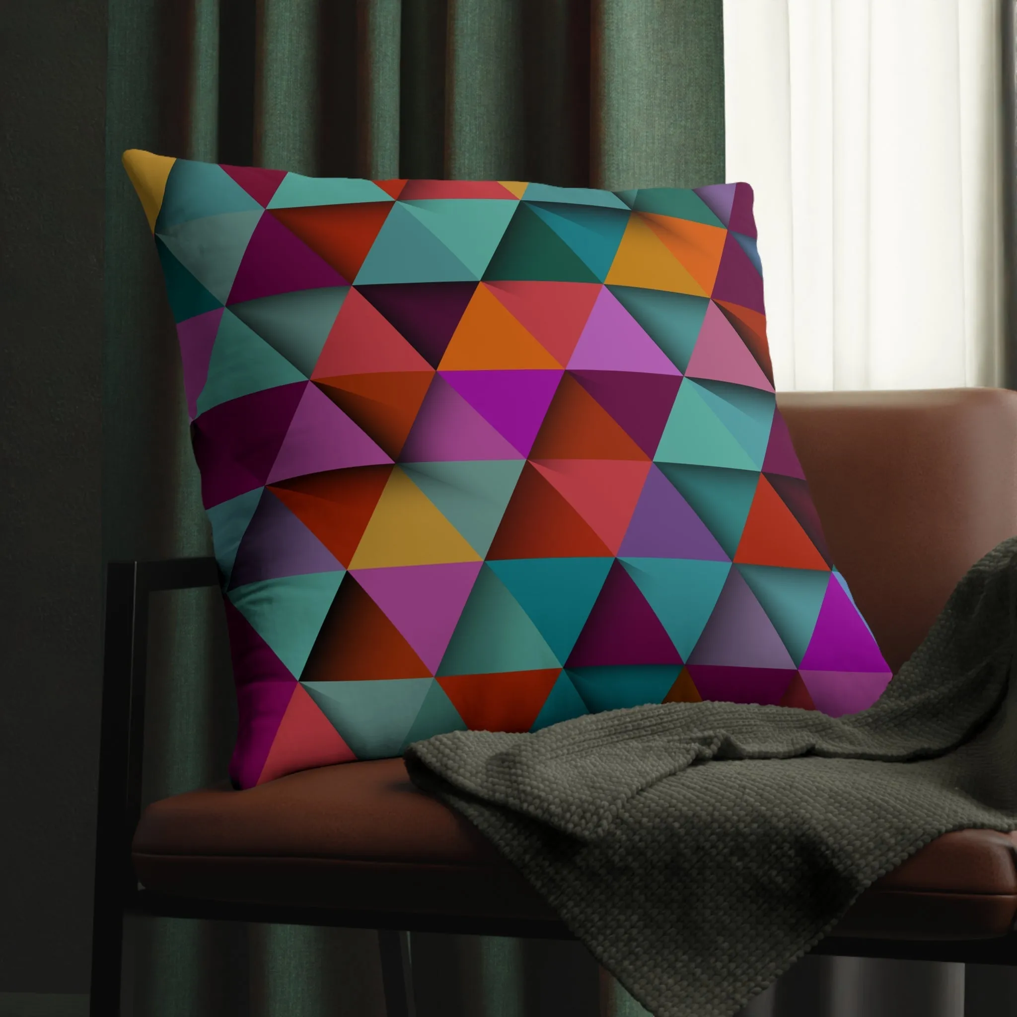 3D Triangles design Waterproof Pillows