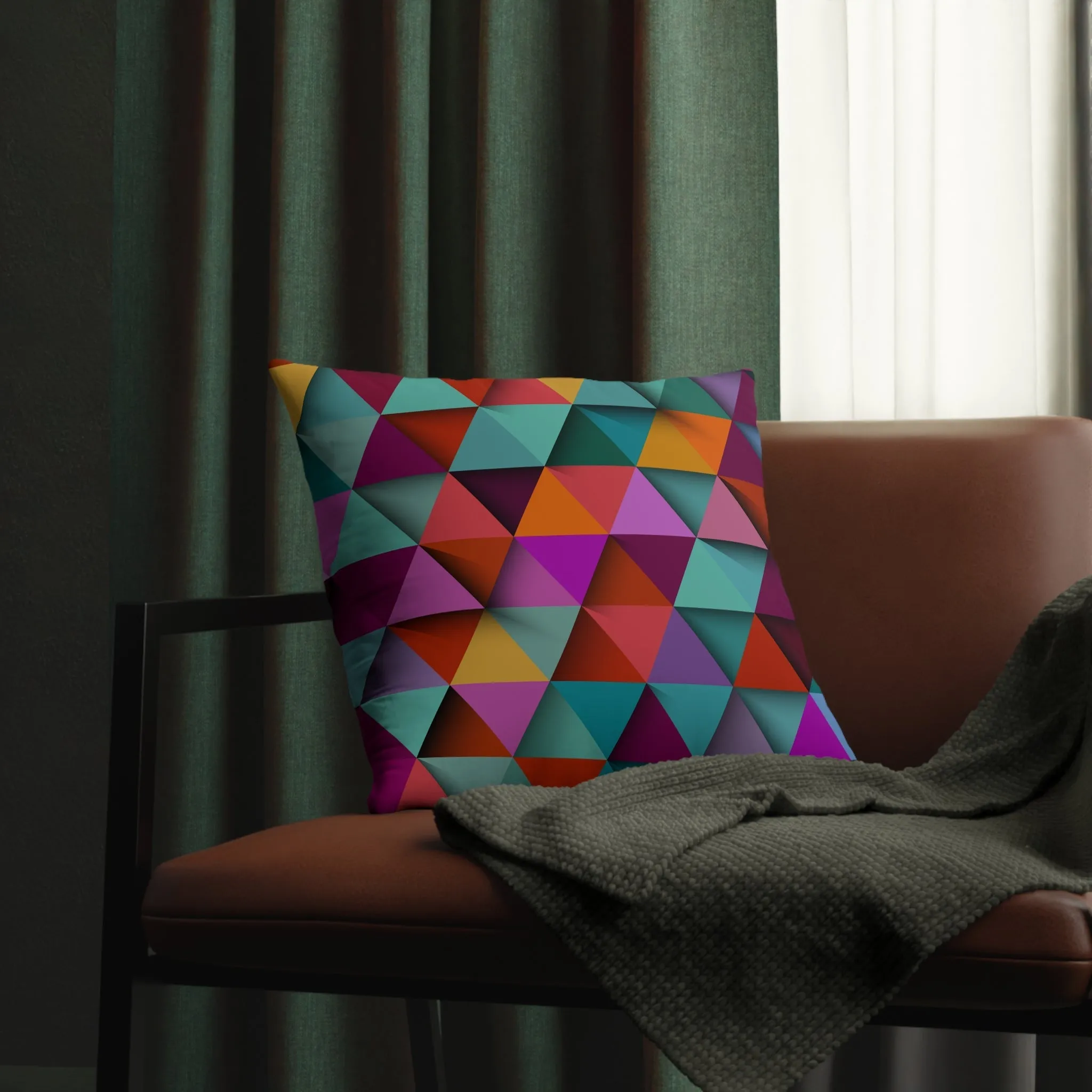 3D Triangles design Waterproof Pillows