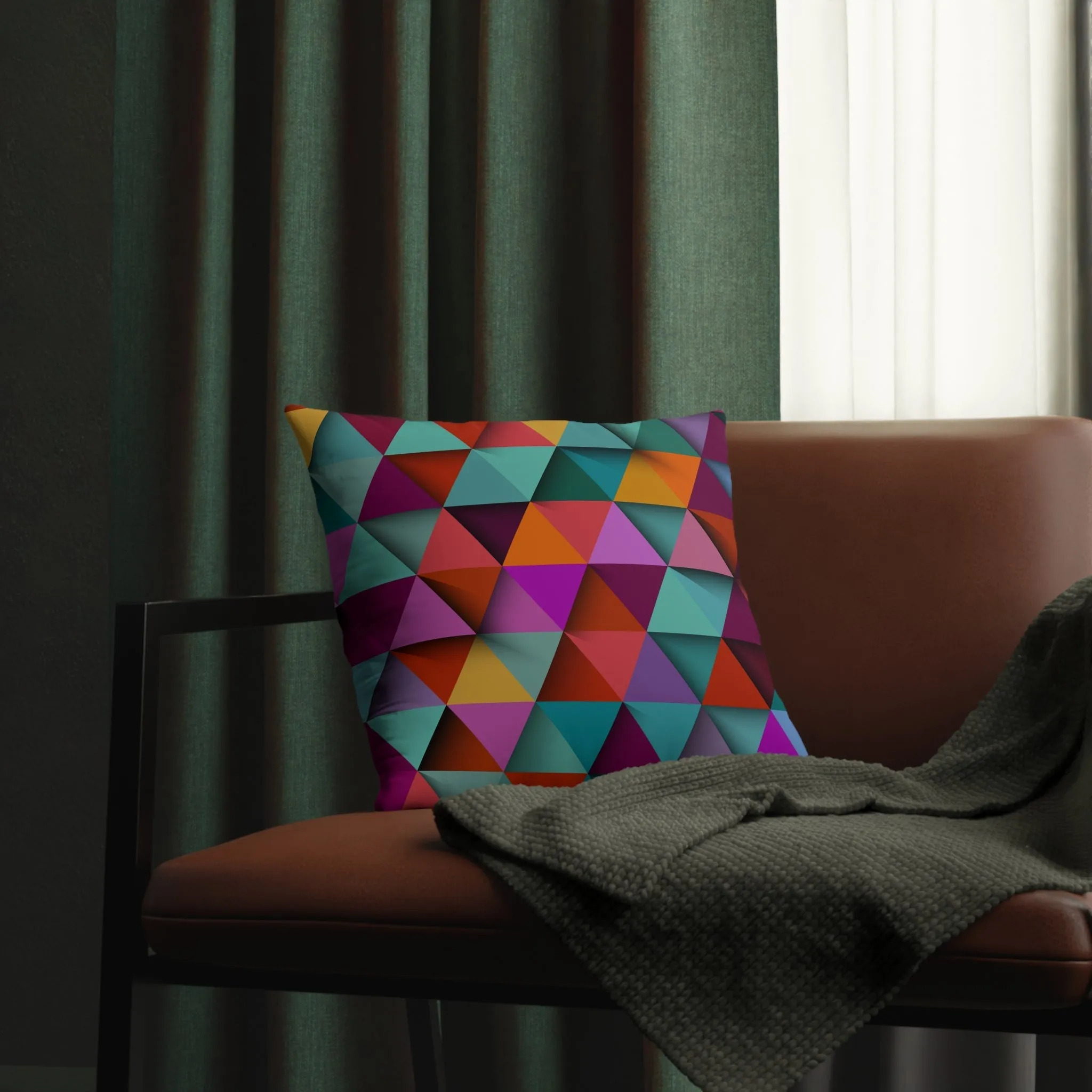 3D Triangles design Waterproof Pillows