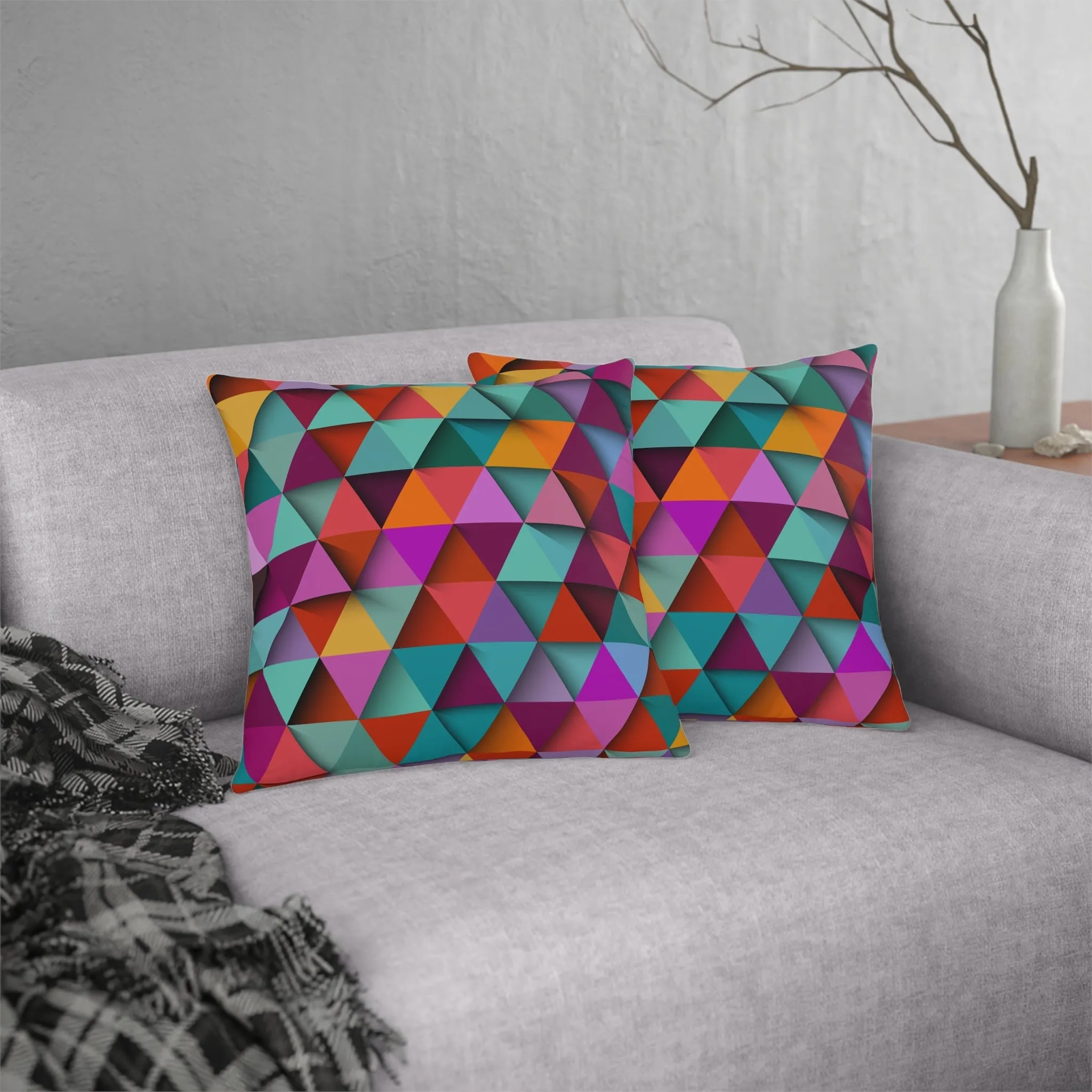 3D Triangles design Waterproof Pillows