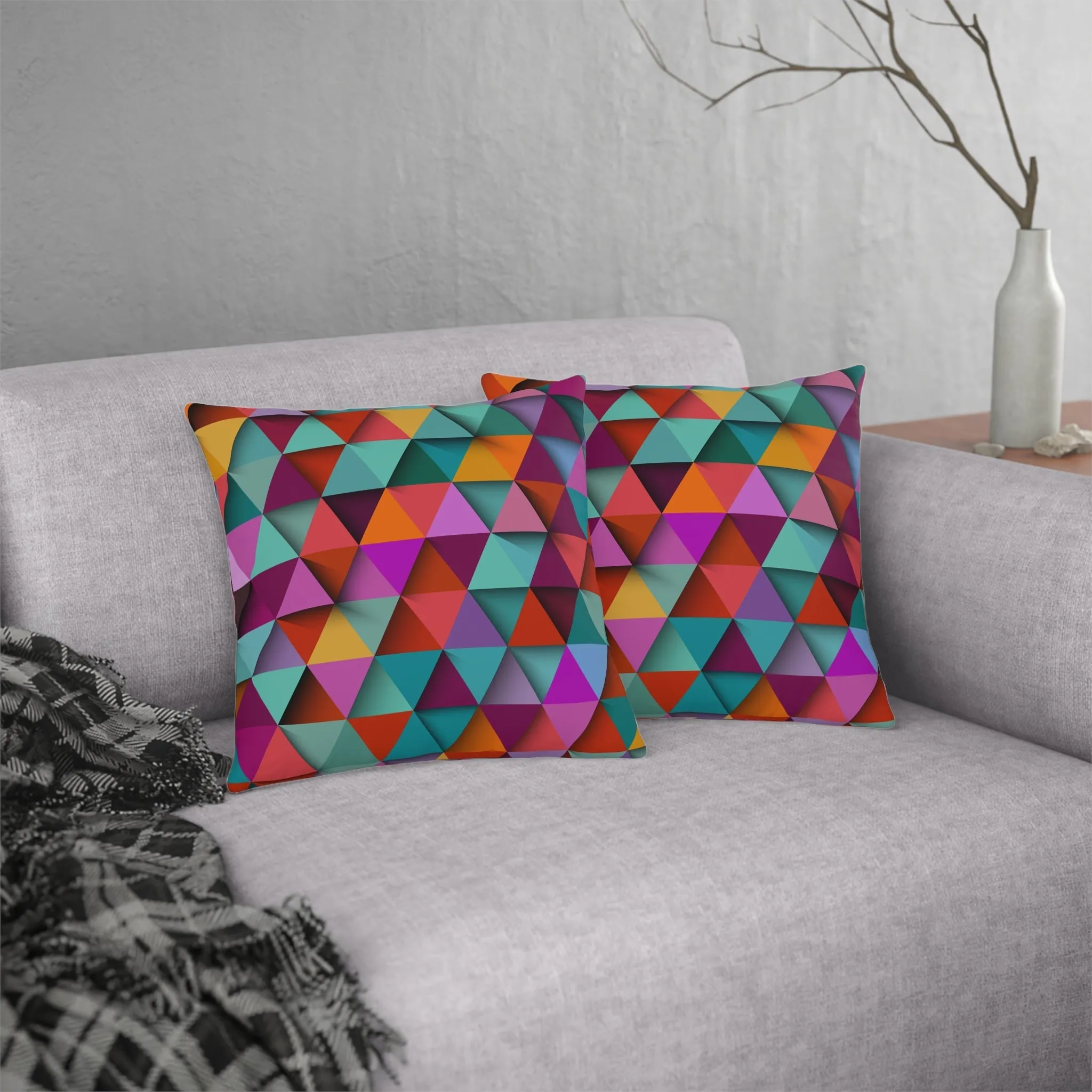 3D Triangles design Waterproof Pillows