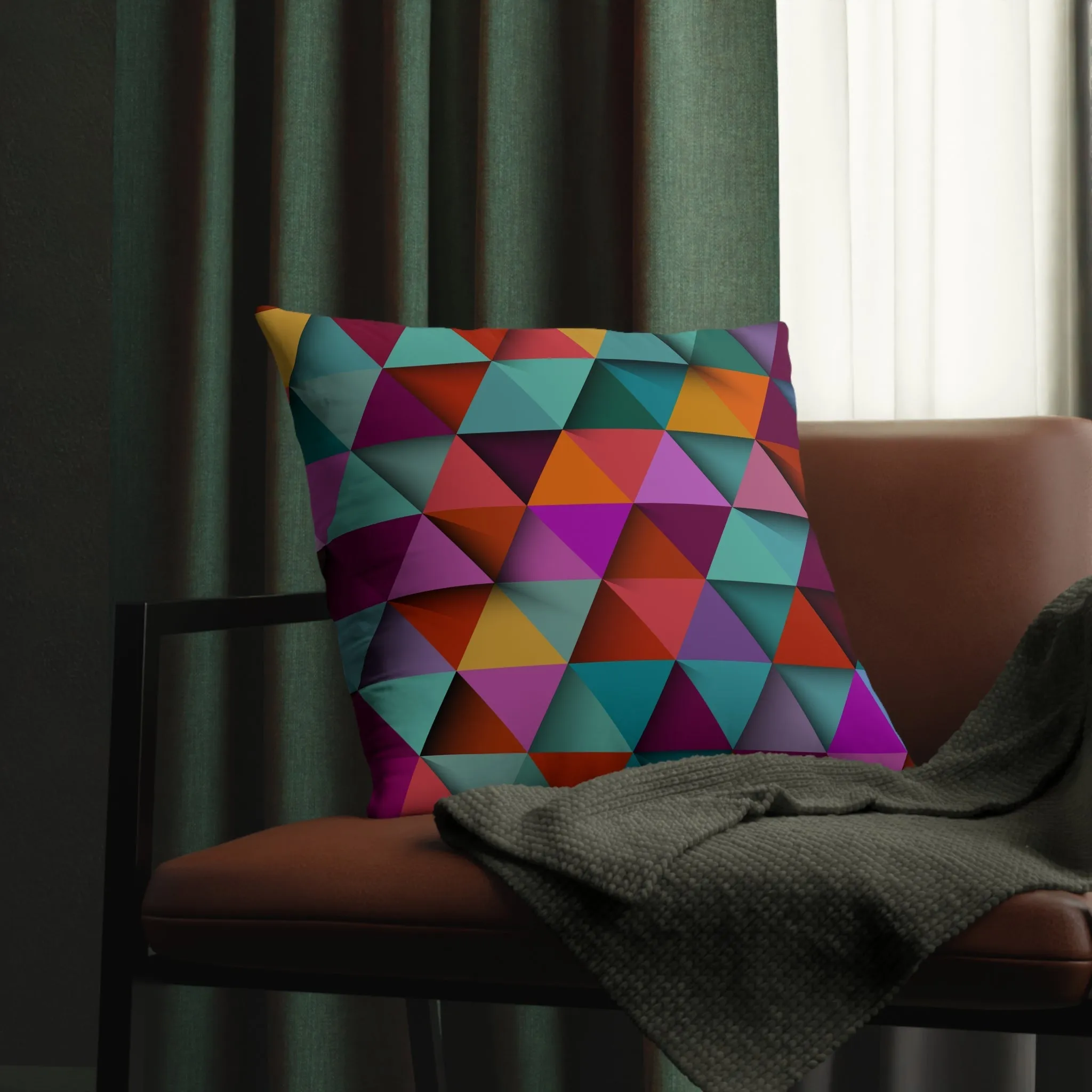 3D Triangles design Waterproof Pillows