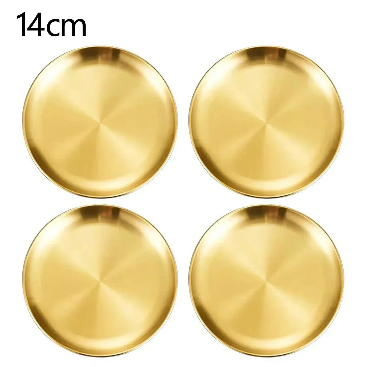 4 Piece Stainless Steel Bbq Plate Set For Meat Vegetables And Fruit