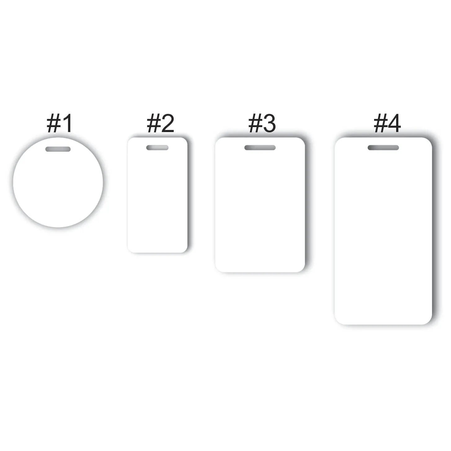 Acrylic Blank Clear Luggage Tags(Shapes & Colours) ~ 3mm