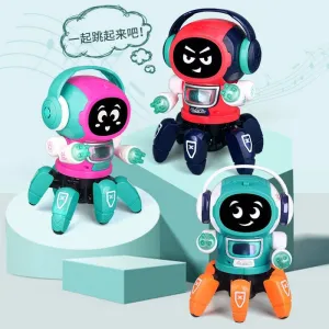 Dance Robot Electric Pet Musical Shining Toys 6 Claws Octopus Robot Educational Interactive