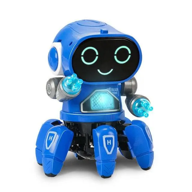 Dance Robot Electric Pet Musical Shining Toys 6 Claws Octopus Robot Educational Interactive
