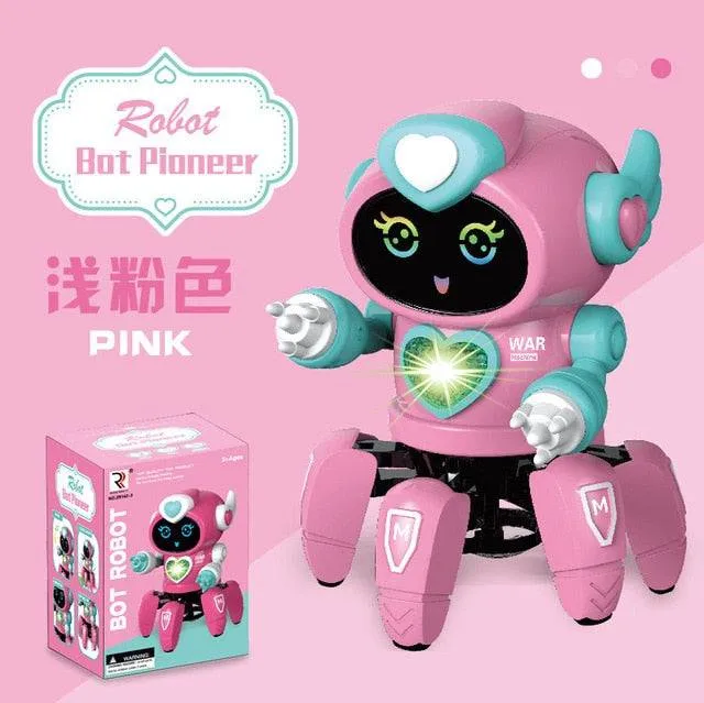 Dance Robot Electric Pet Musical Shining Toys 6 Claws Octopus Robot Educational Interactive