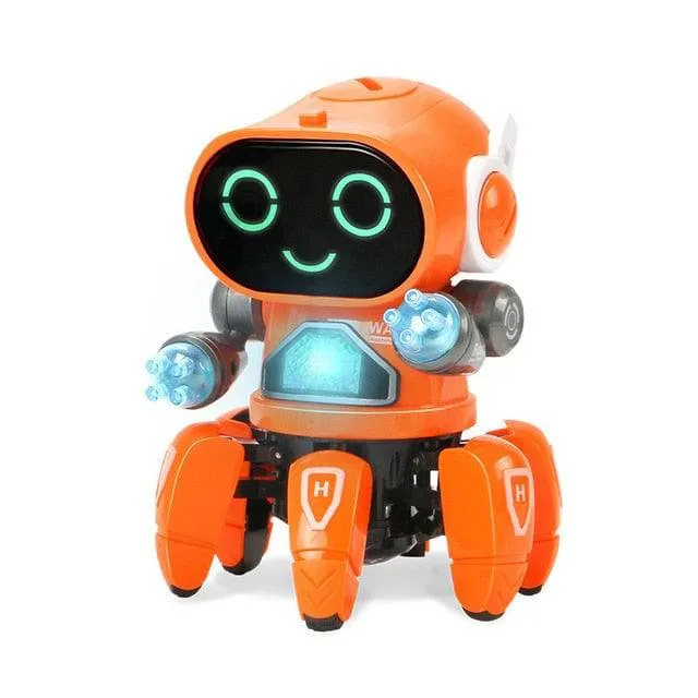 Dance Robot Electric Pet Musical Shining Toys 6 Claws Octopus Robot Educational Interactive