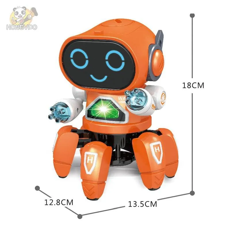 Dance Robot Electric Pet Musical Shining Toys 6 Claws Octopus Robot Educational Interactive