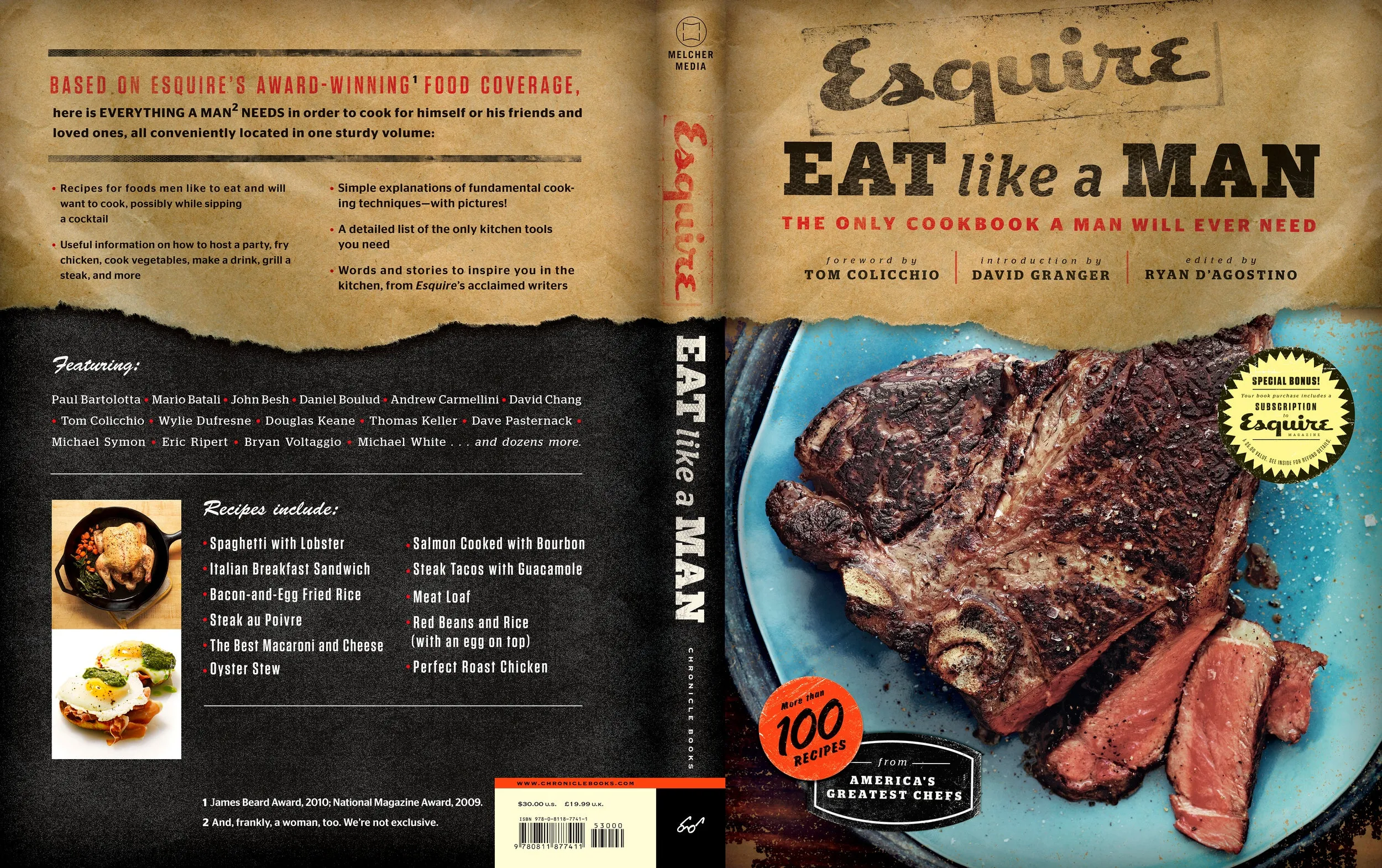 Esquire: Eat Like a Man - The Only Cookbook a Man Will Ever Need (Cookbook for Men, Meat Eater Cookbooks, Grilling Cookbooks)