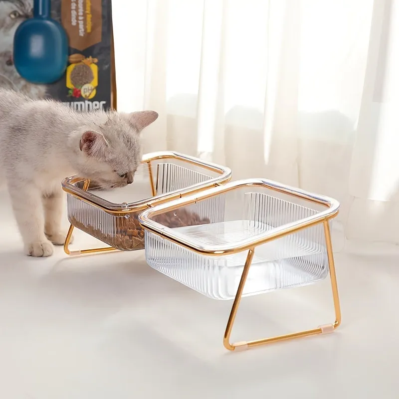 Happy Tails Transparent Pet Feeder Bowl