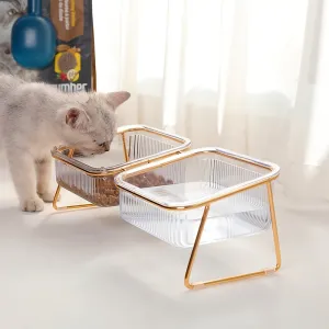 Happy Tails Transparent Pet Feeder Bowl