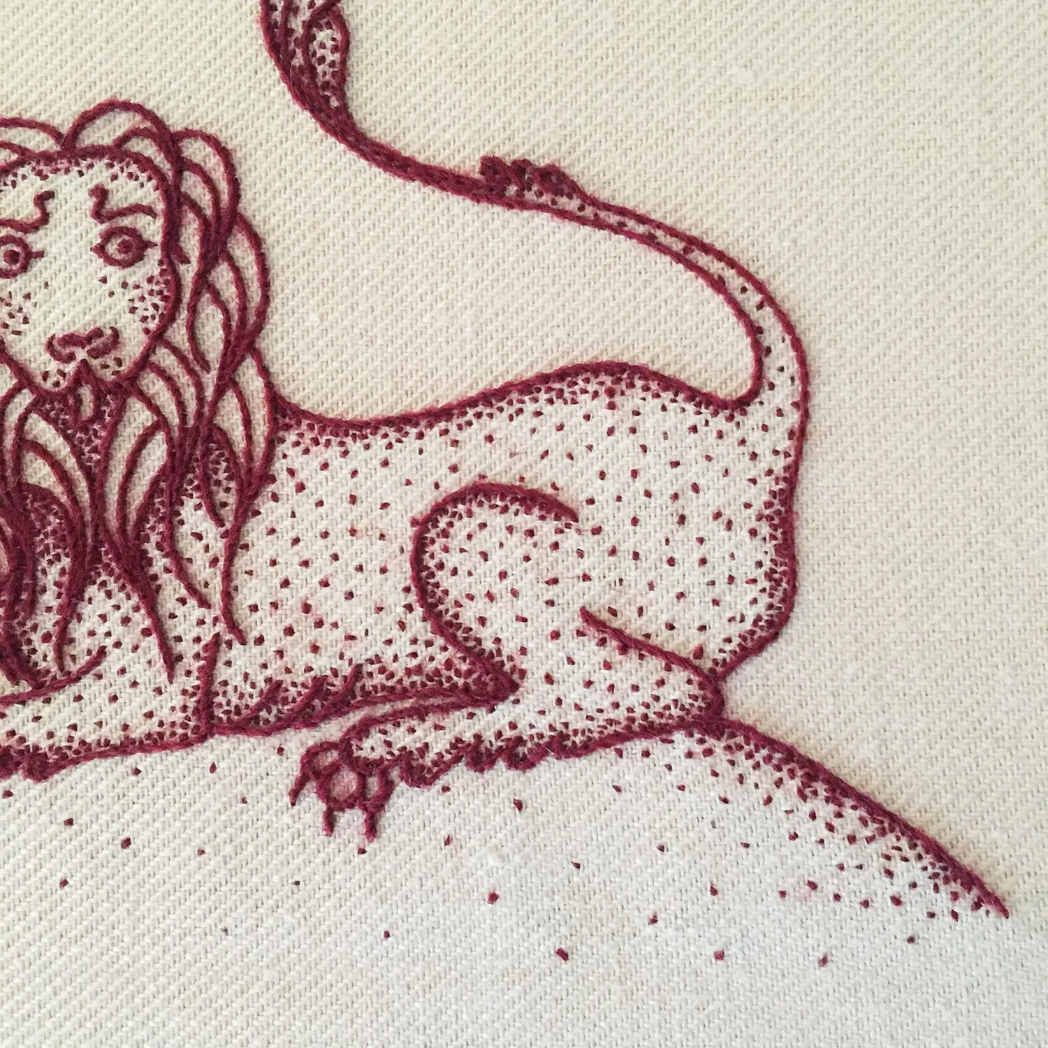 Heritage Lion Jacobean Crewel Embroidery Kit