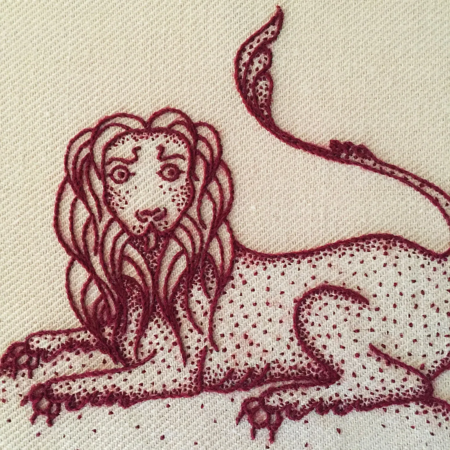 Heritage Lion Jacobean Crewel Embroidery Kit