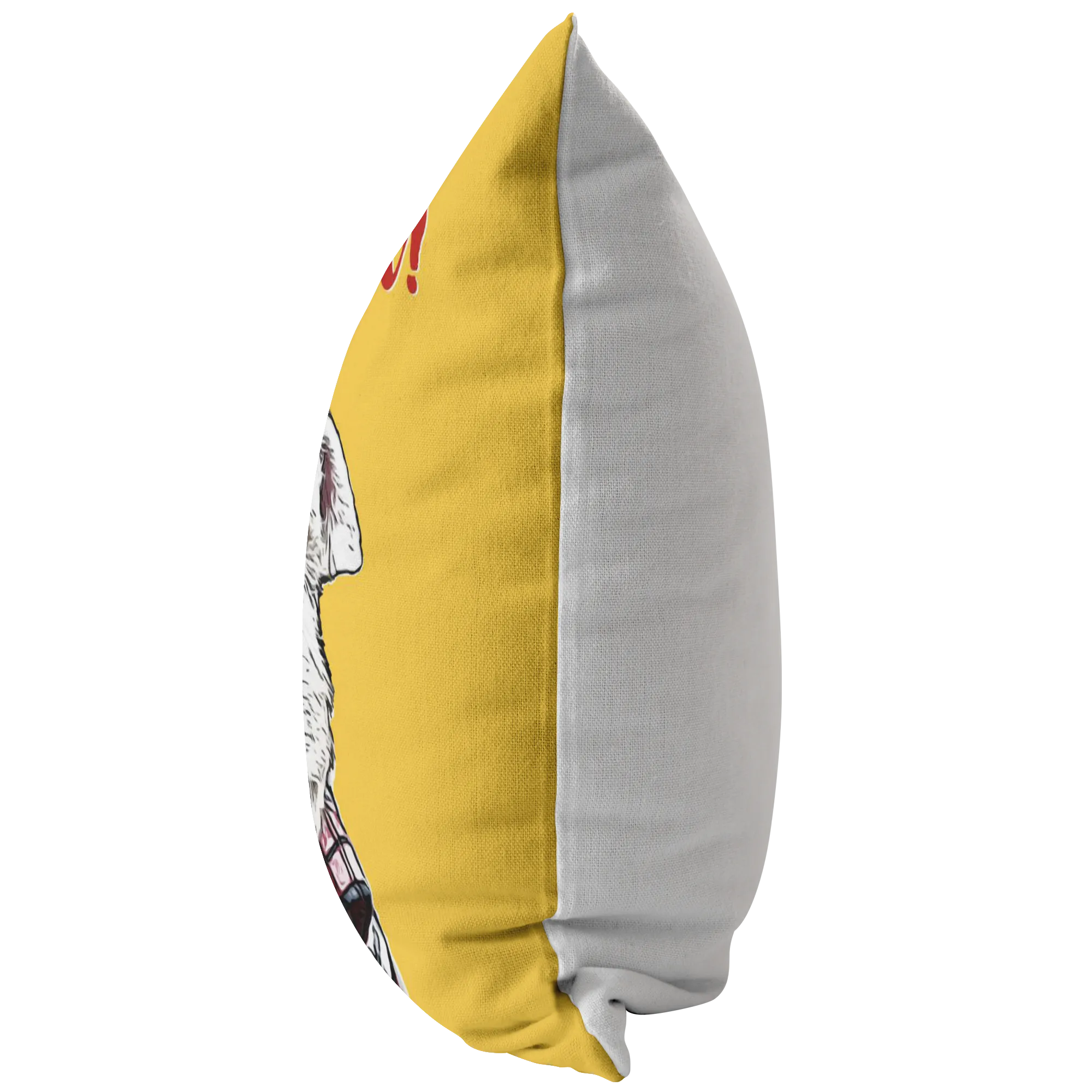 Howdy Y'all White Schnauzer Cowboy Yellow Pillow