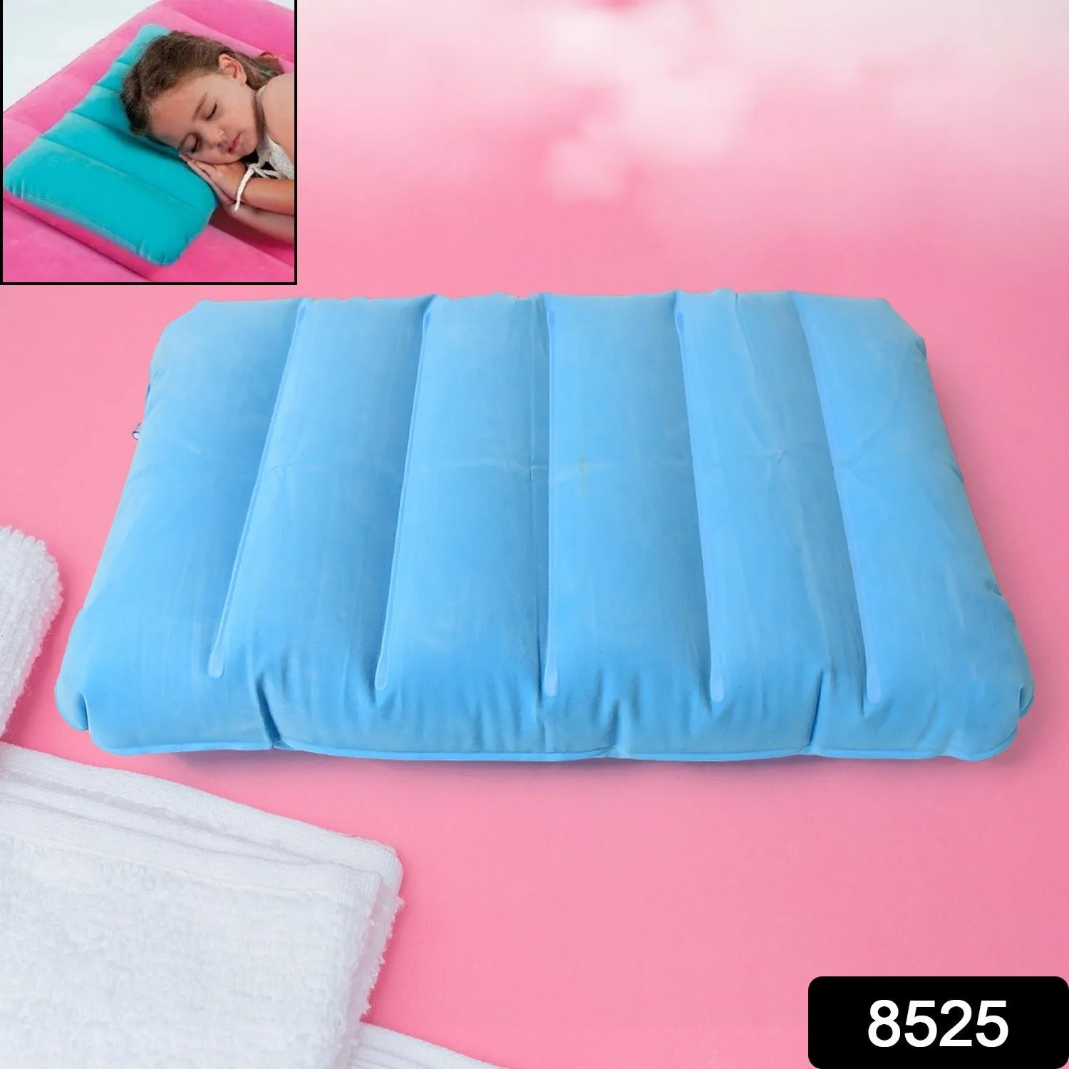 Inflatable Camping Pillows, Travelling Air Pillow Soft Comfortable Air Inflatable Travel Pillow (4830 Cm / 1 pc)
