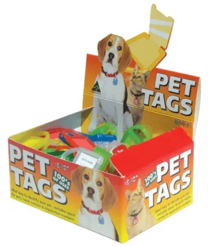 Kevron Pet Tag Box of 100 Mixed Colors
