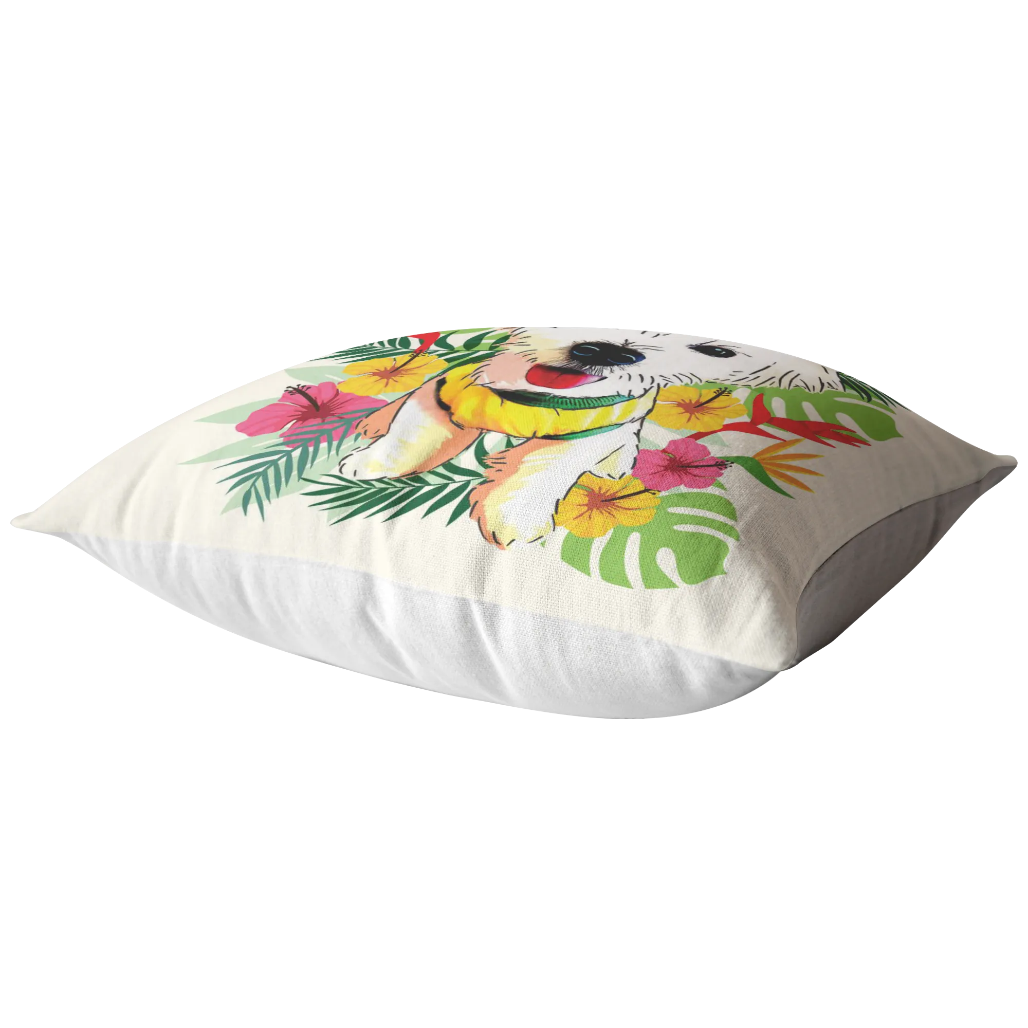 Maltese - Tropical Style Pillow