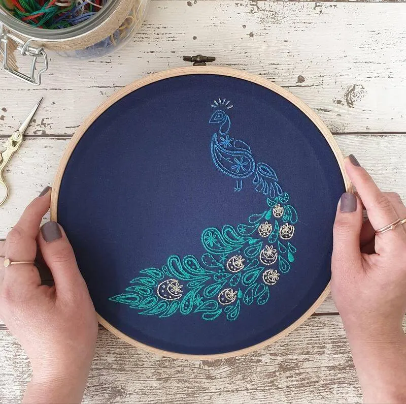 Peacock Banner Embroidery Kit