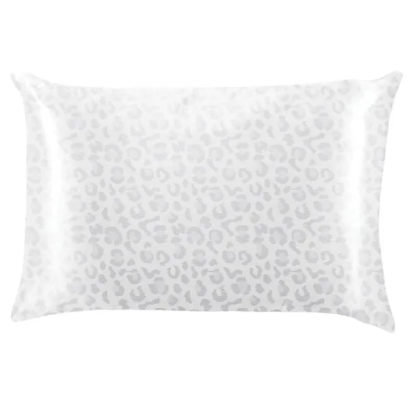 *Pillowcase - Silky Satin Pillowcase With Travel Pouch - Cat Nap Gray