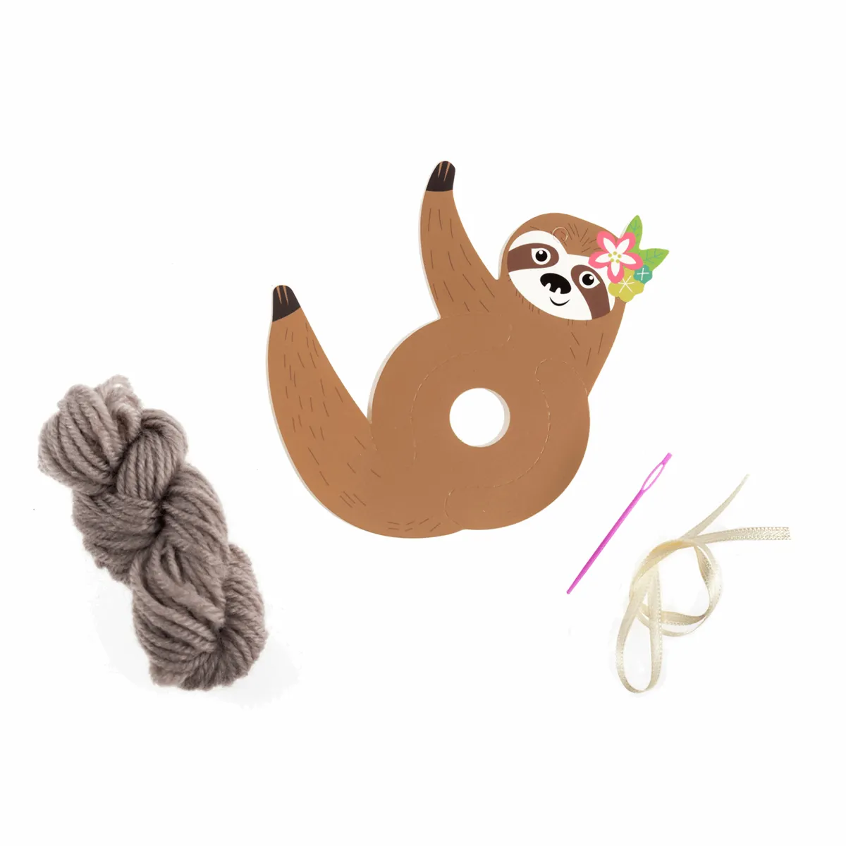 Pom Pom Decoration Kit: Sloth