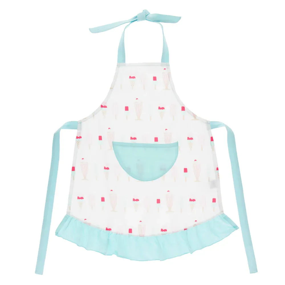Print Ruffle Apron