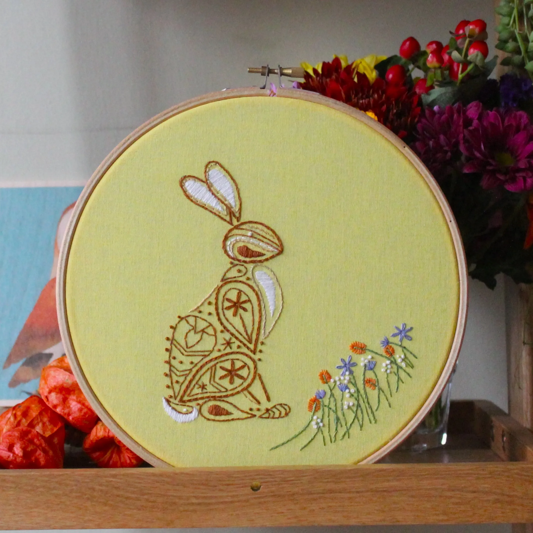 Rabbit Banner Embroidery Kit