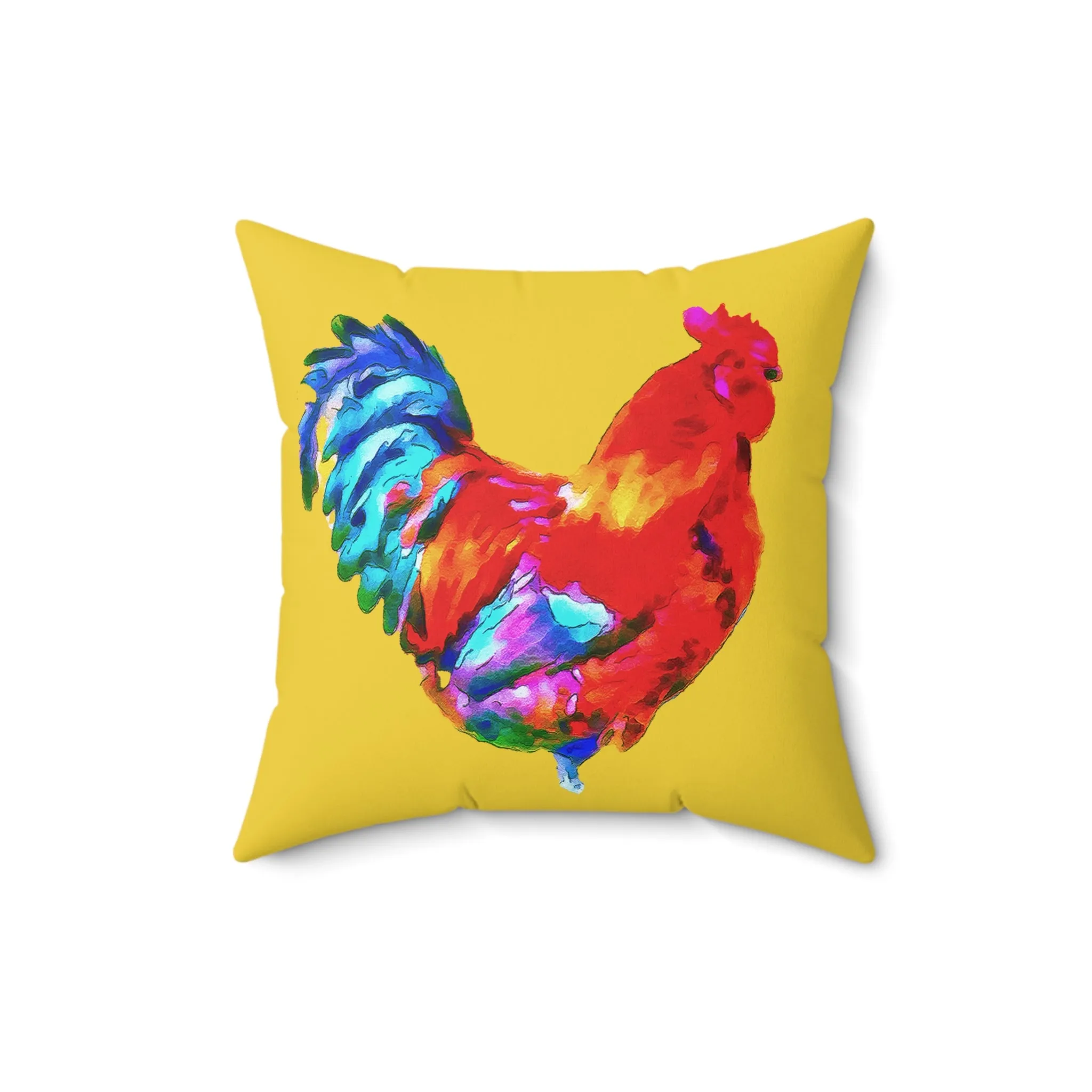 Rooster 'Craw' Spun Polyester Throw Pillow