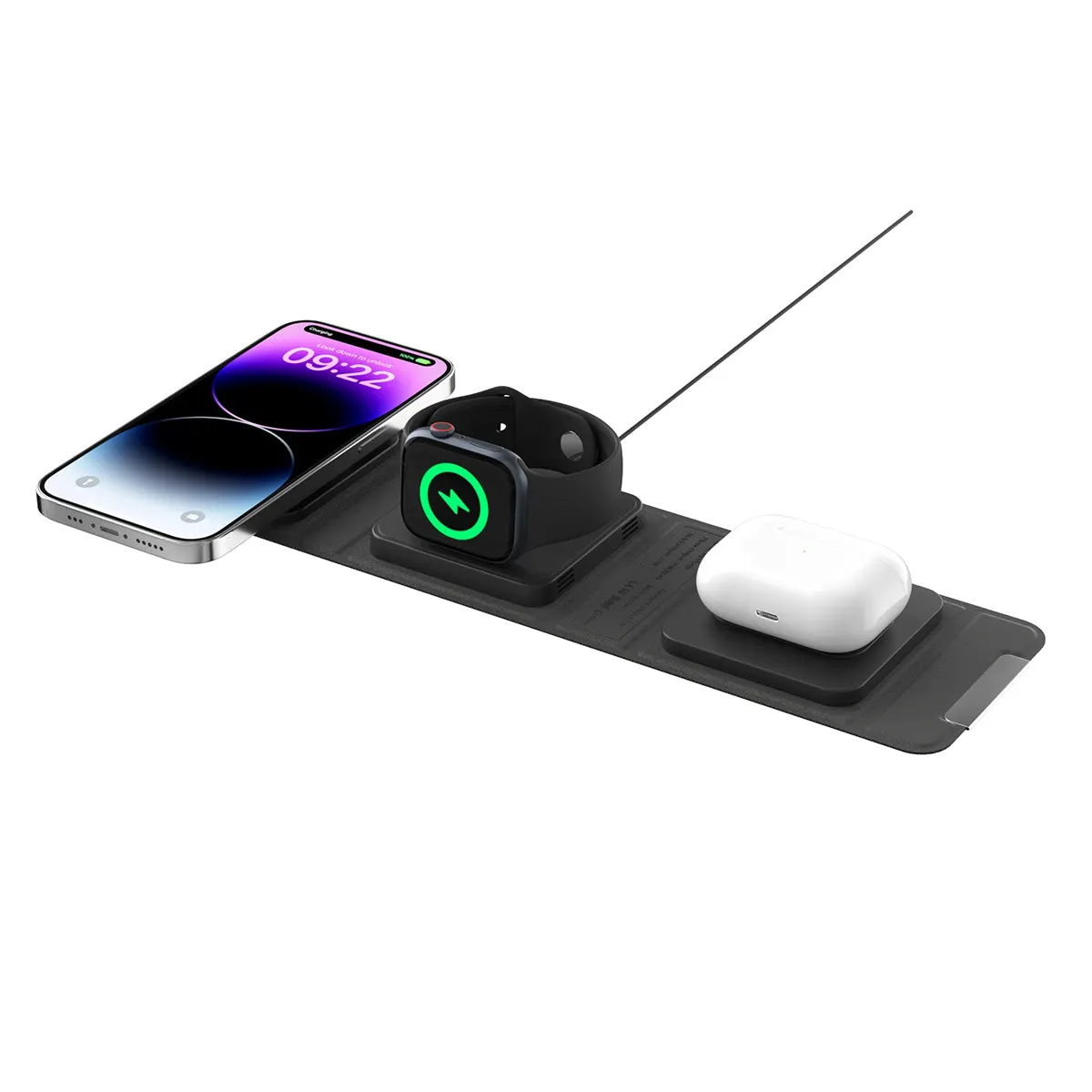 SwitchEasy Triocharge portable 3 in 1 Charger (Black)