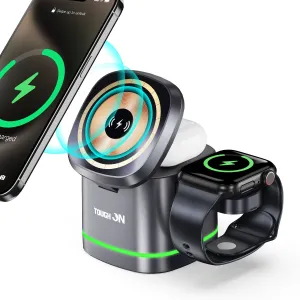 Tough On 3 in 1 Wireless Charger Cube with Magsafe Charger Stand