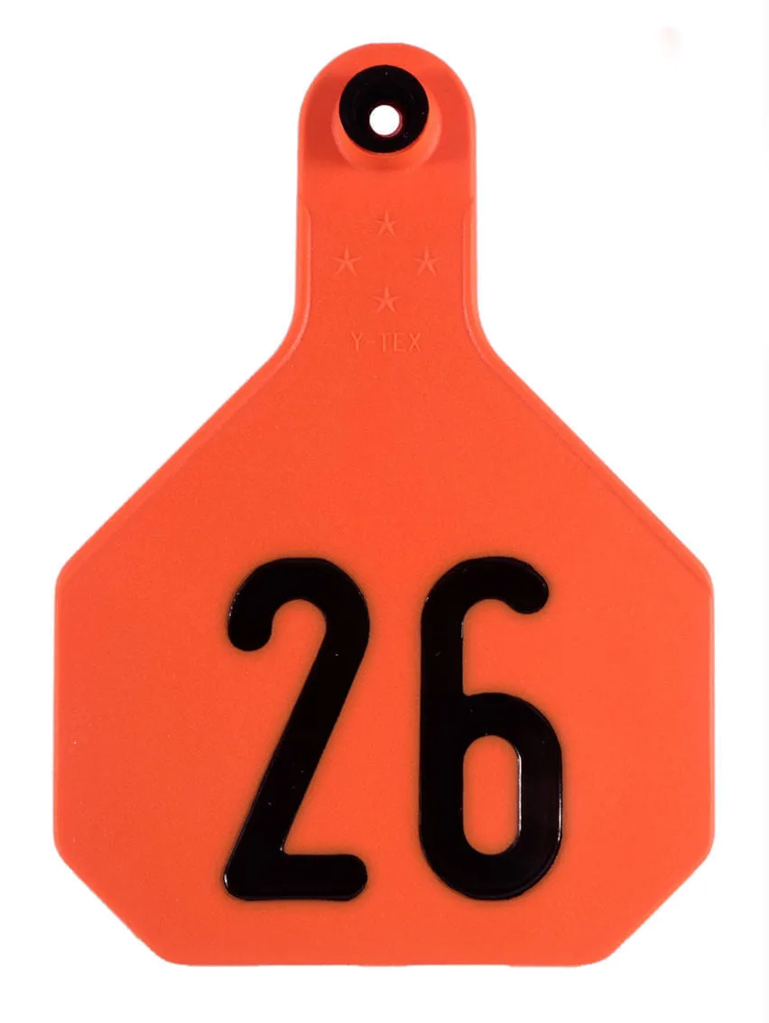 Y-Tex Numbered Cattle Ear Tags (Large), 25 count